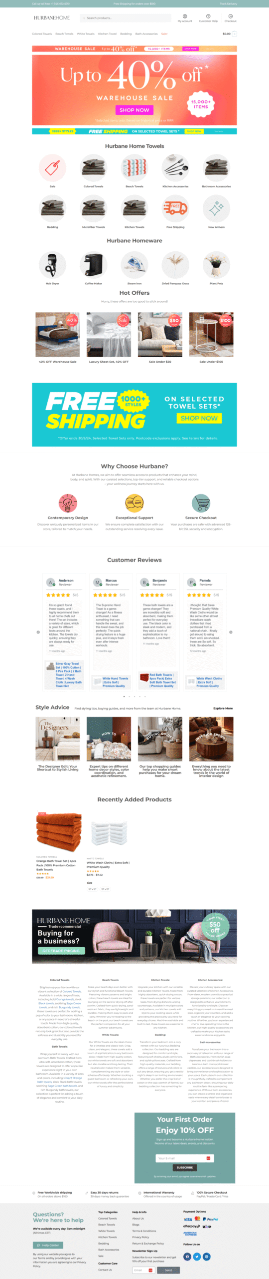 WooCommerce Towel Store